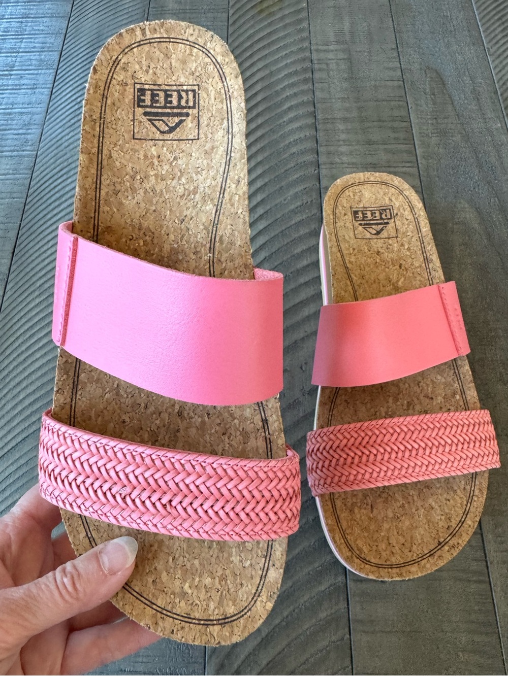 Reef Cushion Vista Hi Pink Platform Arch Support Slide Sandals Women's Size 8 - Picture 5 of 16